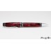 Stunning red mesh resin on a twist to open handmade ballpoint pen