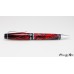 Stunning red mesh resin on a twist to open handmade ballpoint pen