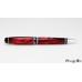 Stunning red mesh resin on a twist to open handmade ballpoint pen