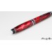 Stunning red mesh resin on a twist to open handmade ballpoint pen