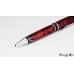 Stunning red mesh resin on a twist to open handmade ballpoint pen