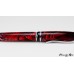 Stunning red mesh resin on a twist to open handmade ballpoint pen